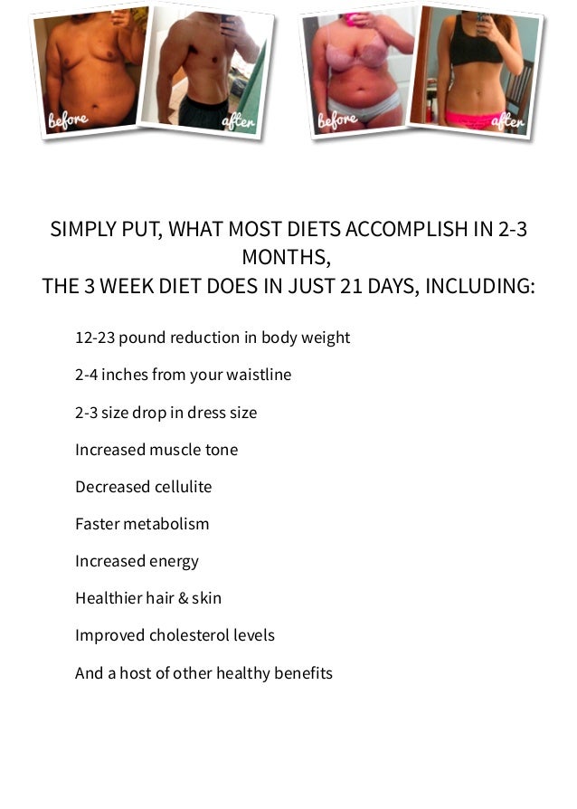 3 Week Diet Lose 23 Pounds
