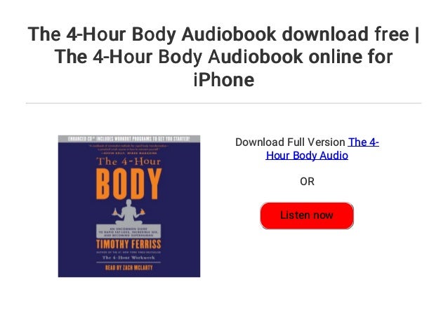 4 hour body audio book 4 hour body audio book