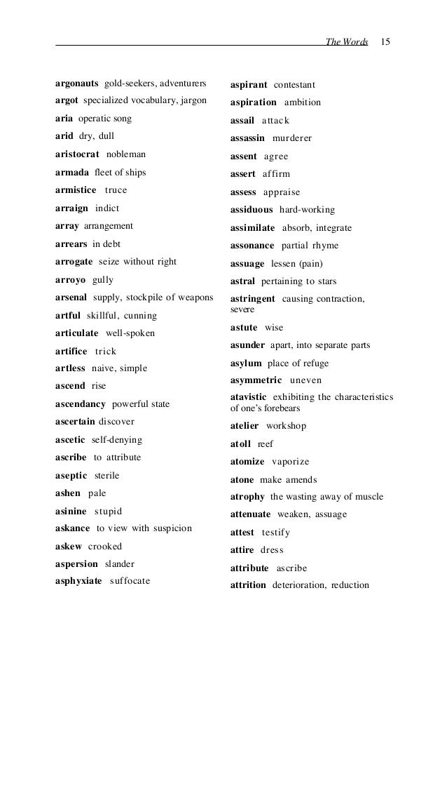 The 4000 English Words Essential For An Educated Vocabulary