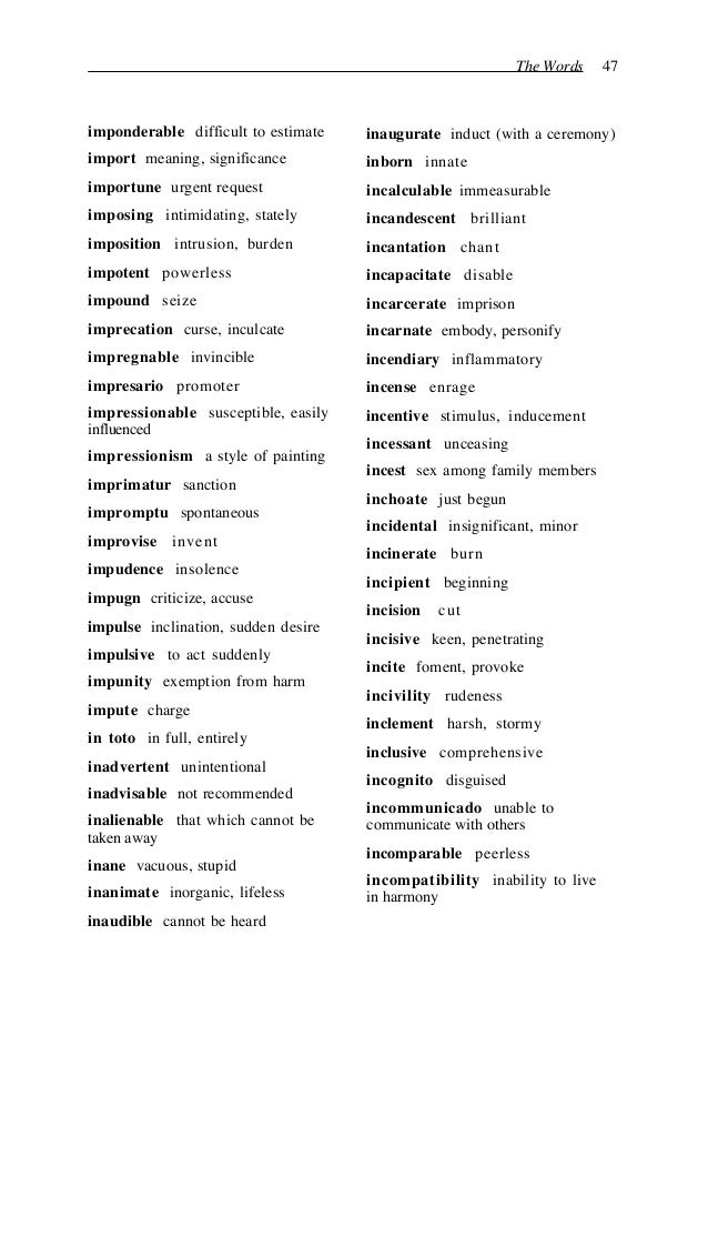 the 4000 english words
