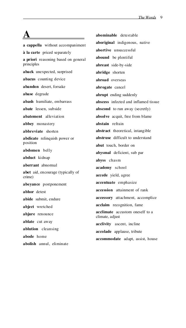 The 4000 English Words Essential For An Educated Vocabulary - 