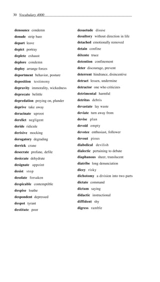 The 4000 english words essential for an educated vocabulary | PDF