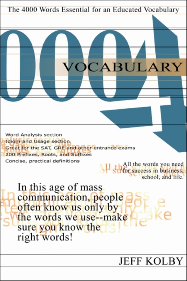 The 4000 English Words Essential For An Educated Vocabulary