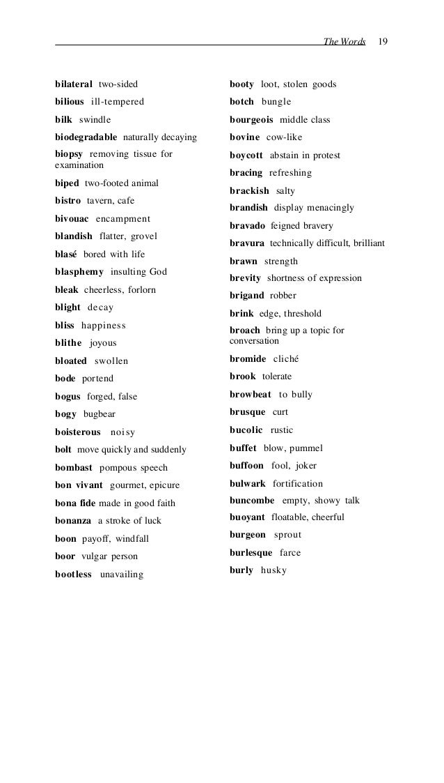 The 4000 English Words Essential For An Educated Vocabulary
