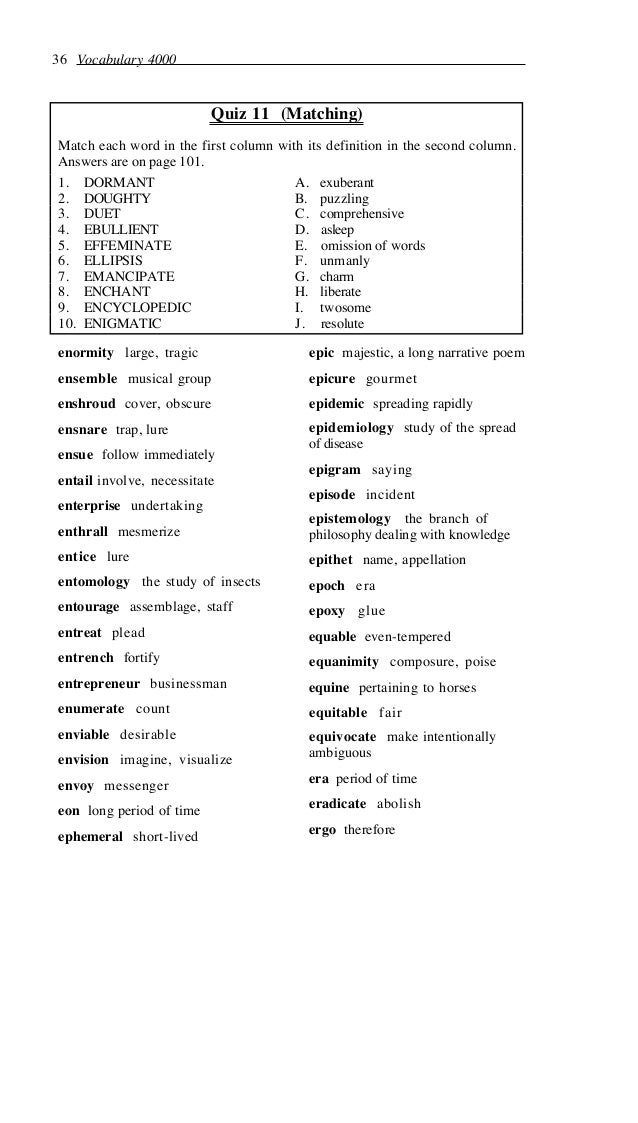 The 4000 English Words Essential For An Educated Vocabulary