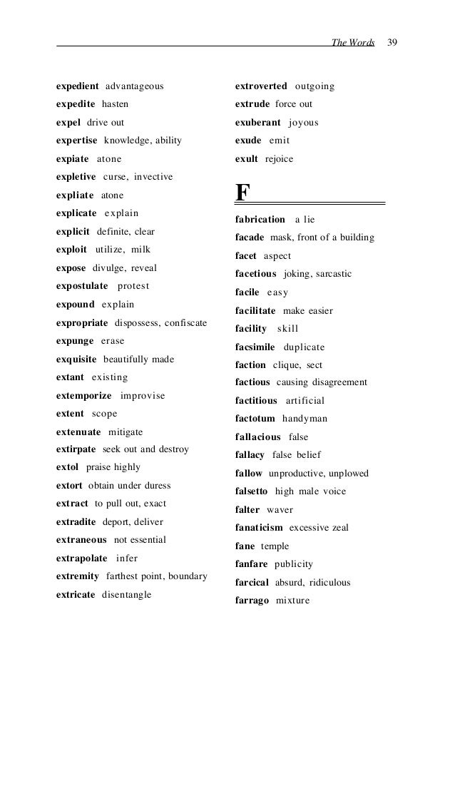 The 4000 English Words Essential For An Educated Vocabulary