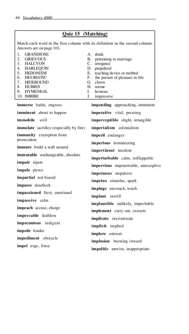 The 4000 English Words Essential For An Educated Vocabulary