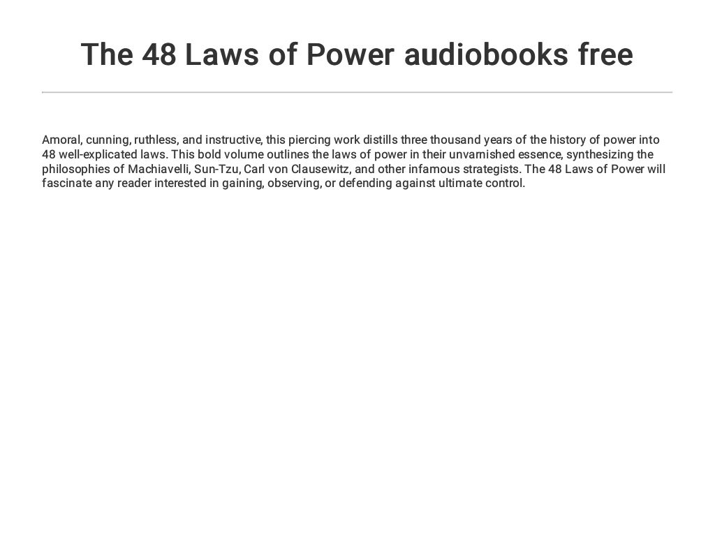 48 Laws Of Power Audiobook Free Download The 48 Laws of Power audiobooks free