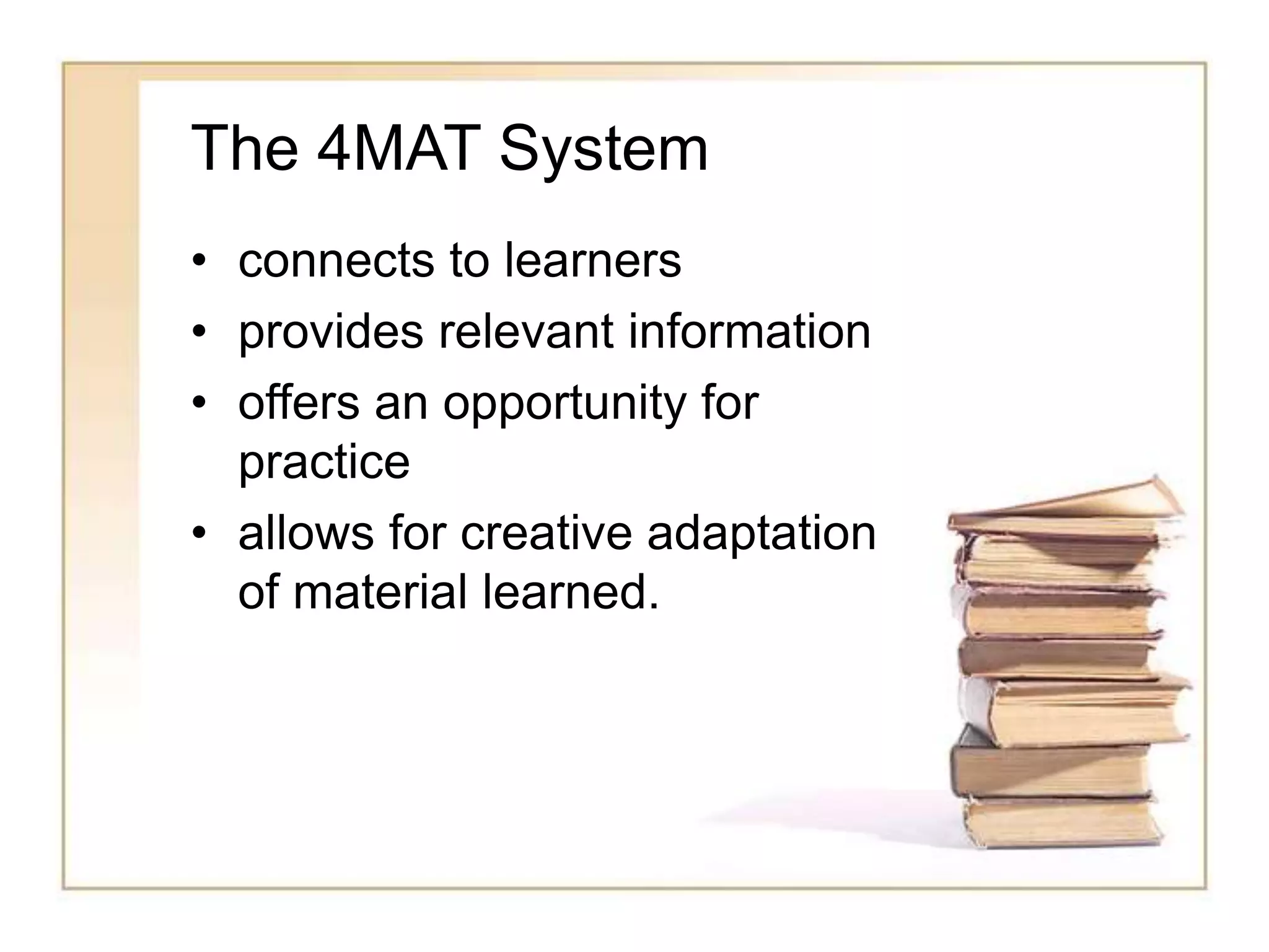 The 4MAT system | PPT