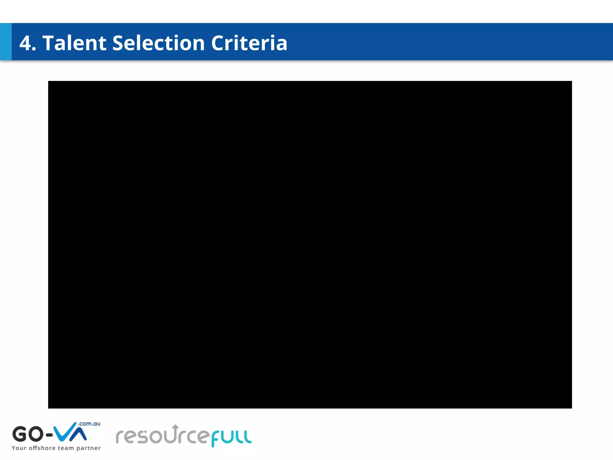 4. Talent Selection Criteria
 