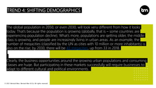 © 2021 Bernard Marr, Bernard Marr & Co. All rights reserved
TREND 4: SHIFTING DEMOGRAPHICS
The global population in 2050, ...