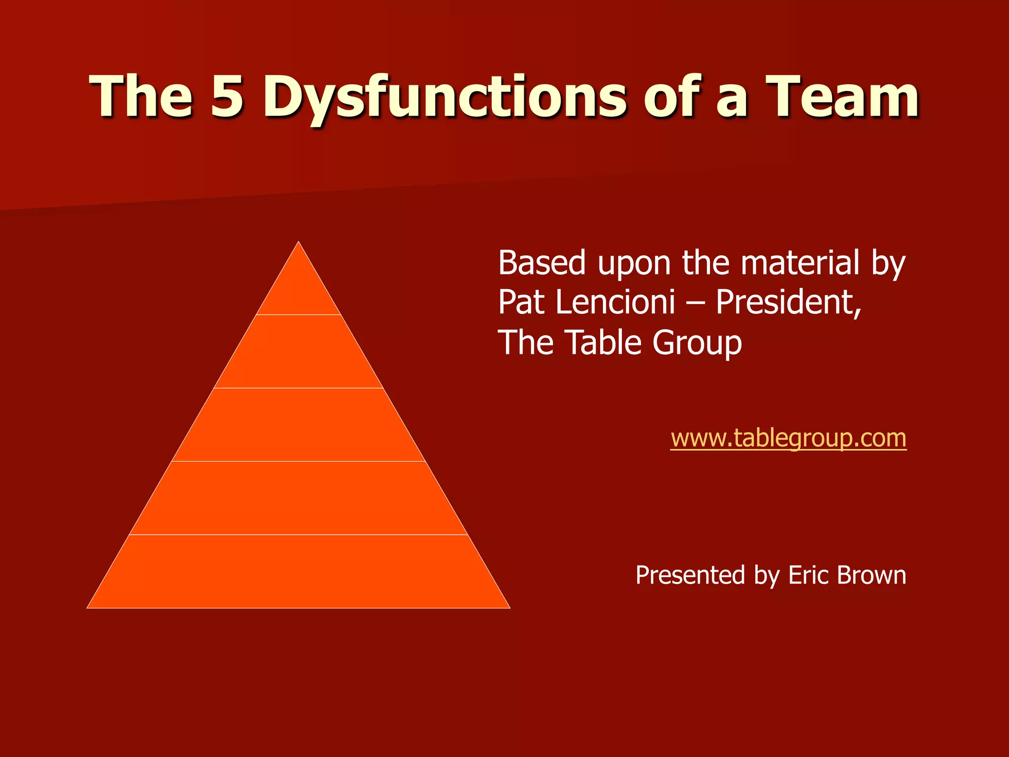 The Five Disfunctions of a Team | PDF