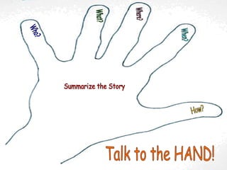 Talk to the HAND! Who? What? Where? When? How? Summarize the Story 