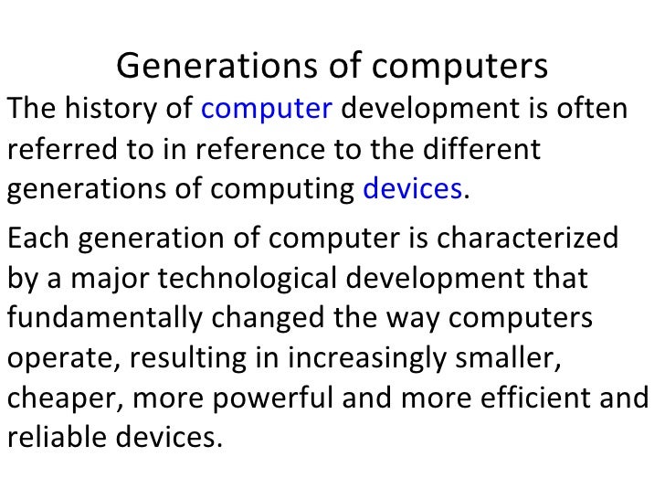 History and development of computers essay