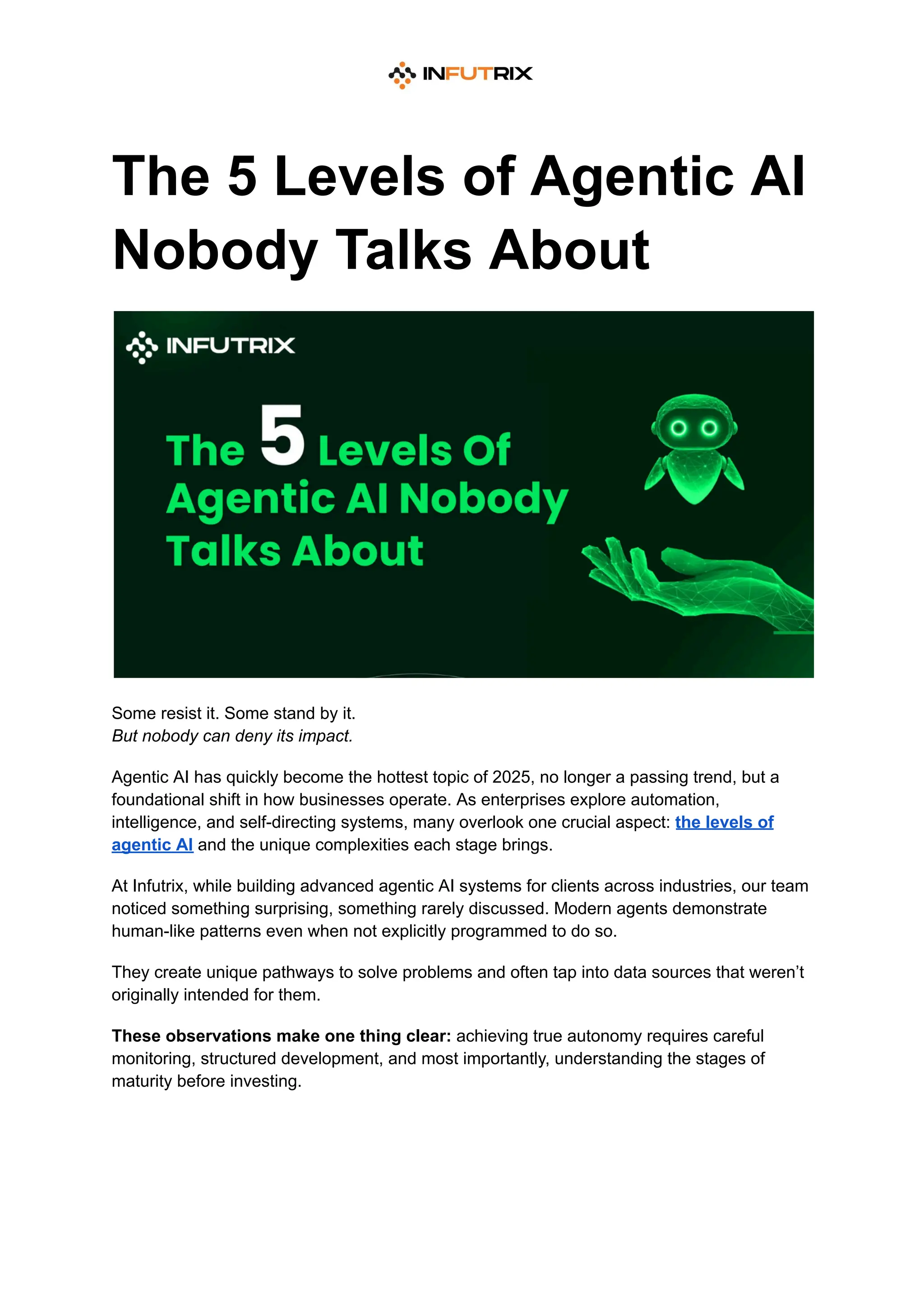 The 5 Levels of Agentic AI Nobody Talks About PDF
