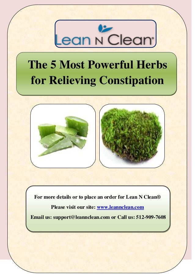 The 5 most powerful herbs for relieving constipation