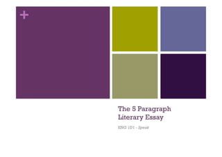 The 5 Paragraph Literary Essay