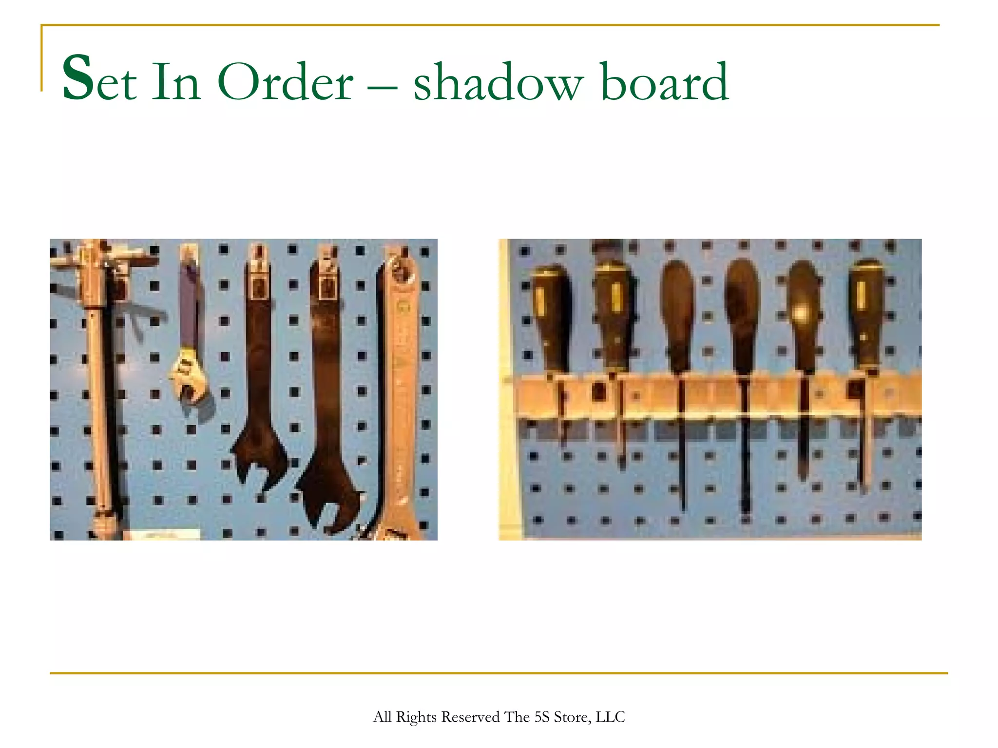 Shadow Barding The 5S Store 5S Training Presentation | PDF