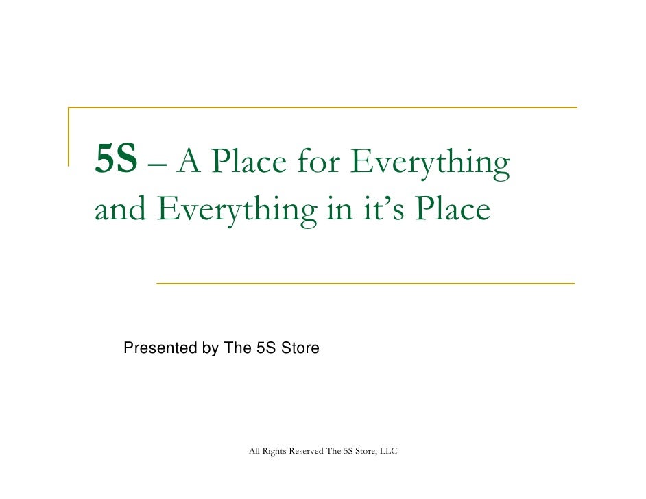 the 5s store 5s training presentation 1 728