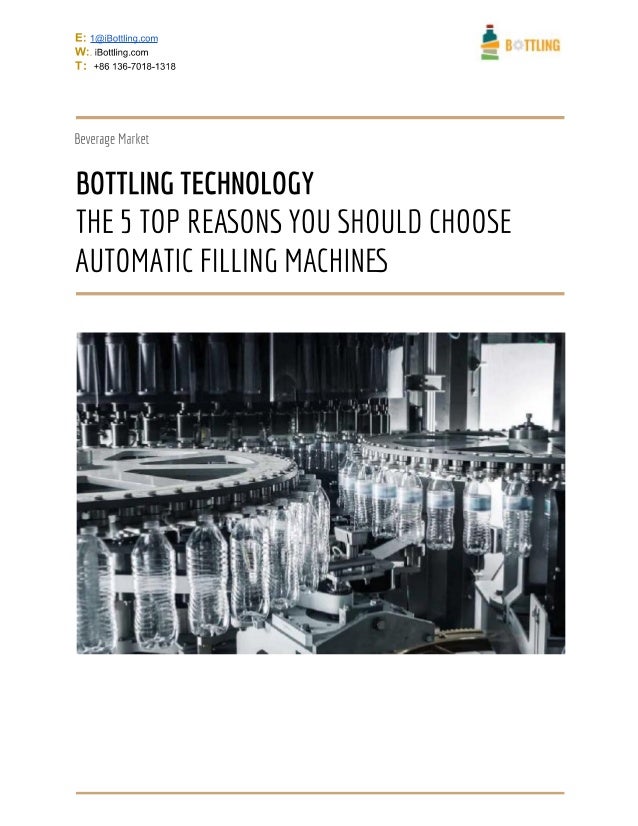 The 5 top reasons you should choose automatic filling machines