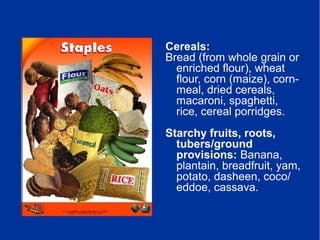 Get Nutrients from Caribbean Food Groups | PPT