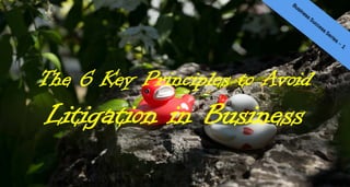 The 6 Key Principles to Avoid Litigation in Business  