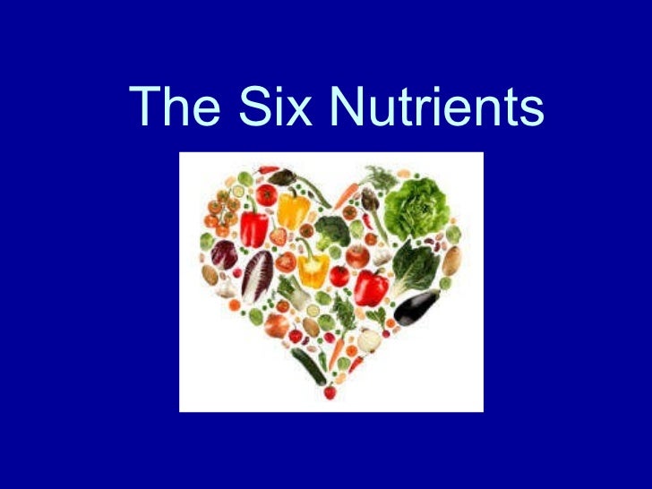 the 6 nutrients the 6 nutrients