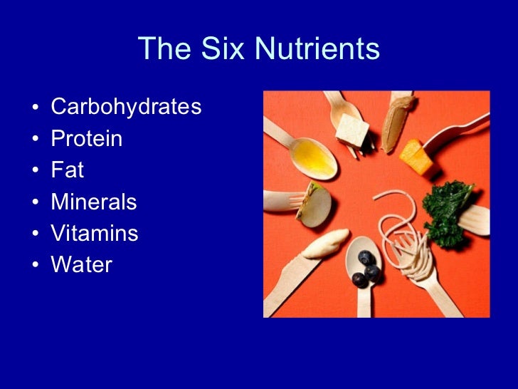the 6 nutrients the 6 nutrients