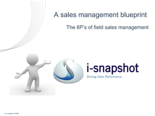 © i-snapshot 2009
A sales management blueprint
The 6P’s of field sales management
 
