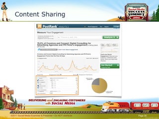 Content Sharing ©2011 Social Media Examiner & Presenter • Do NOT distribute  