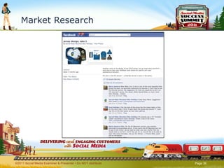 Market Research ©2011 Social Media Examiner & Presenter • Do NOT distribute  