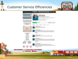 Customer Service Efficiencies ©2011 Social Media Examiner & Presenter • Do NOT distribute  