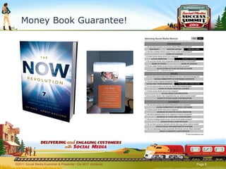 Money Book Guarantee! ©2011 Social Media Examiner & Presenter • Do NOT distribute  