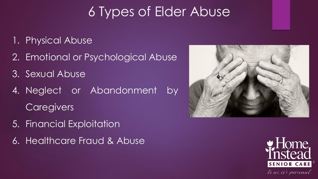 The 6 Types Of Elder Abuse