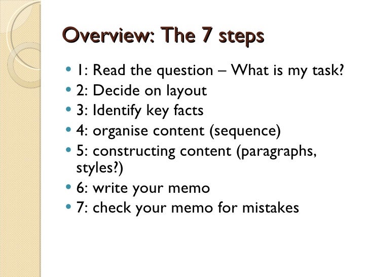 to write a memo
