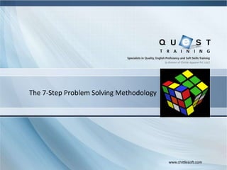 The 7-Step Problem Solving Methodology   Space for Client logo




                                          www.chittlesoft.com
 
