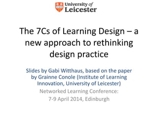 The 7Cs of Learning Design | PPTX
