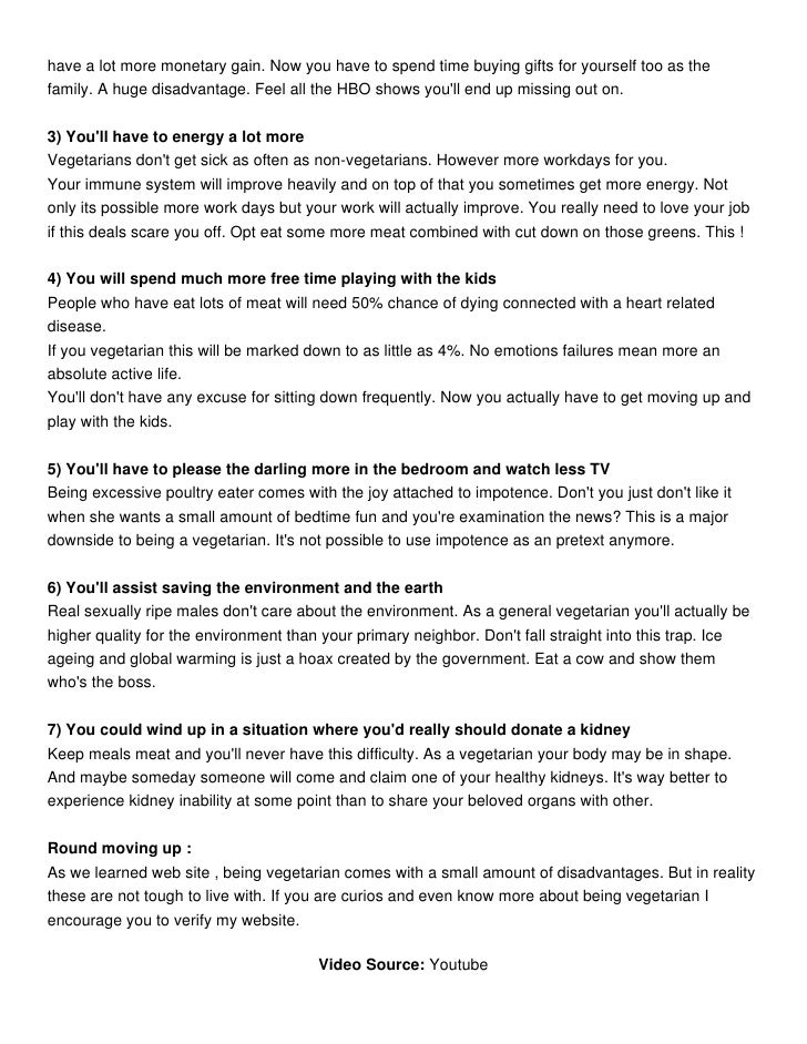 The 7 Disadvantages Of Being Vegetarian
