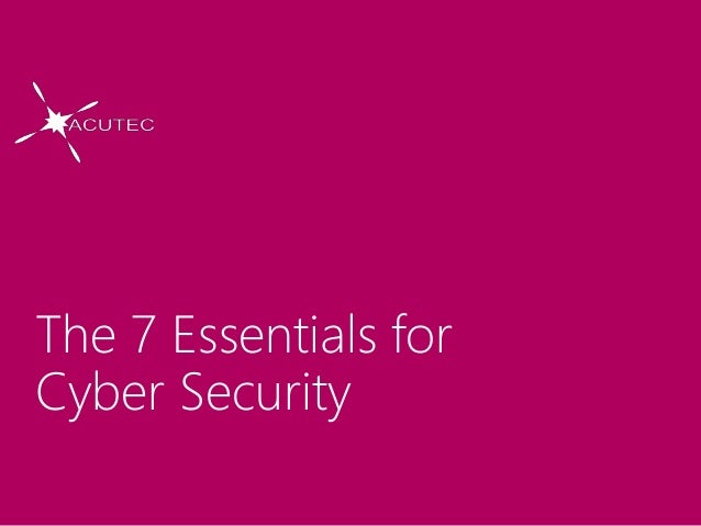 Cybersecurity Essentials 1.1 Chapter 7