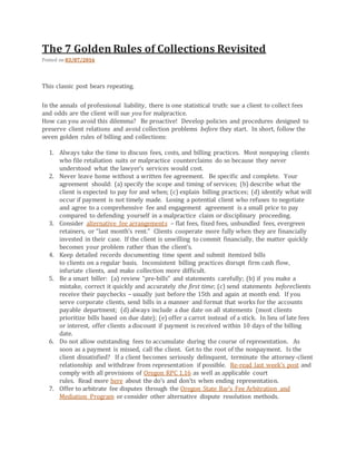The 7 golden rules of collections | DOCX