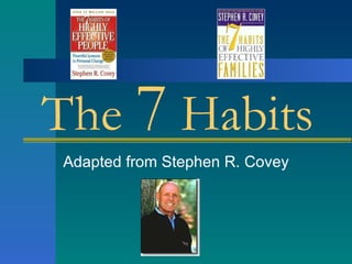 The  7  Habits Adapted from Stephen R. Covey 