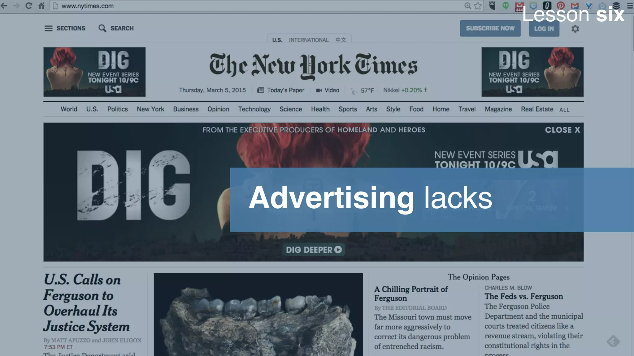 Advertising lacks
Lesson six
 