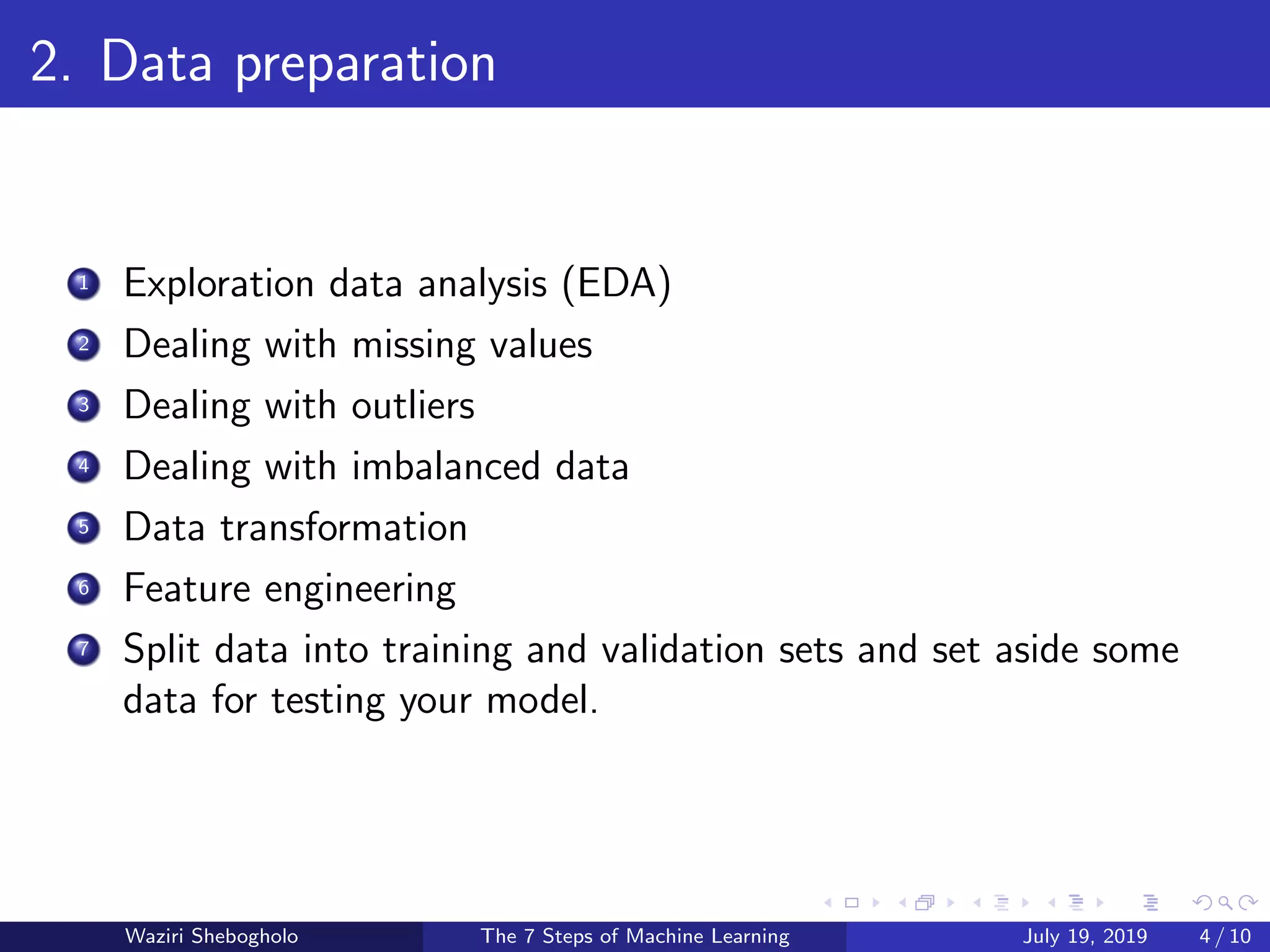 The 7 steps of Machine Learning | PDF