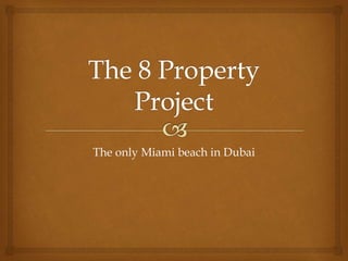 The only Miami beach in Dubai 
 