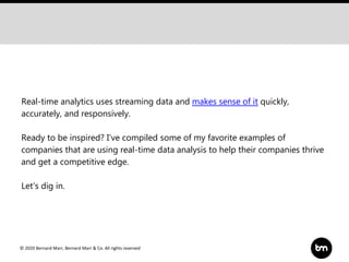 The 8 Best Examples Of Real-Time Data Analytics | PPTX