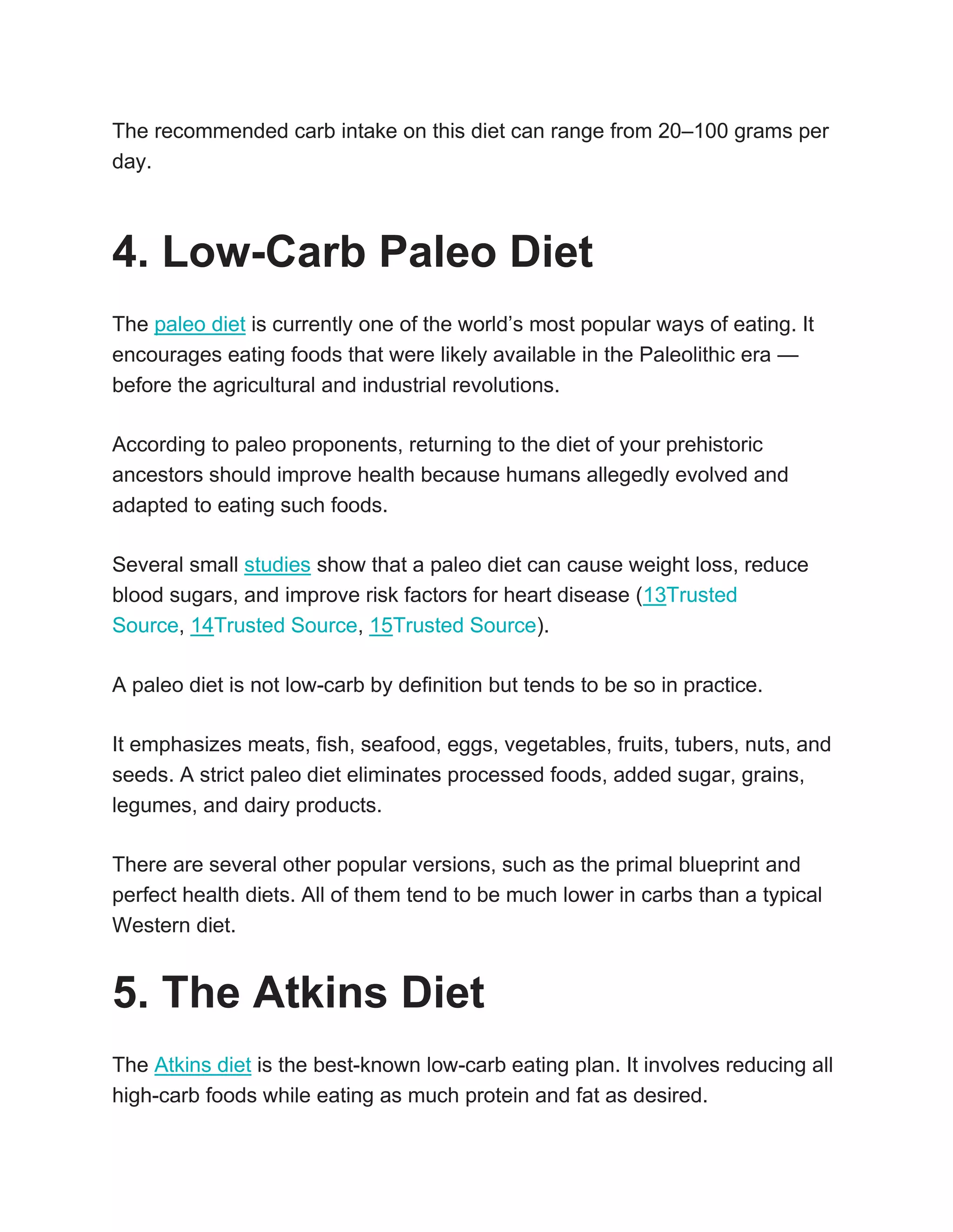 The 8 most popular ways to do a lowCarb Diet PDF
