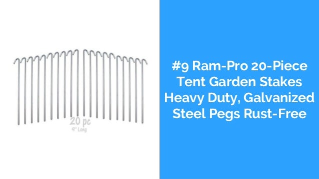Galvanized Steel Pegs Rust-Free Ram-Pro Tent Garden Stakes Heavy Duty