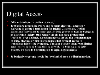The 9 Themes Of Digital Citizenship | PPT