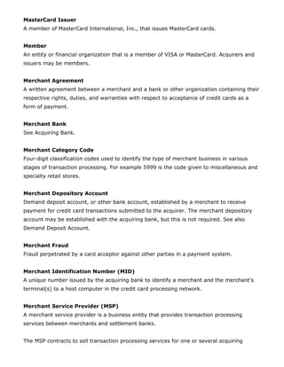 THE ABC'S of CREDIT CARD TERMINOLGY | PDF