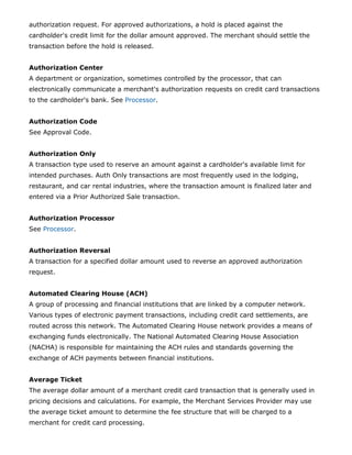 THE ABC'S of CREDIT CARD TERMINOLGY | PDF